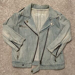 Gap moto jean jacket